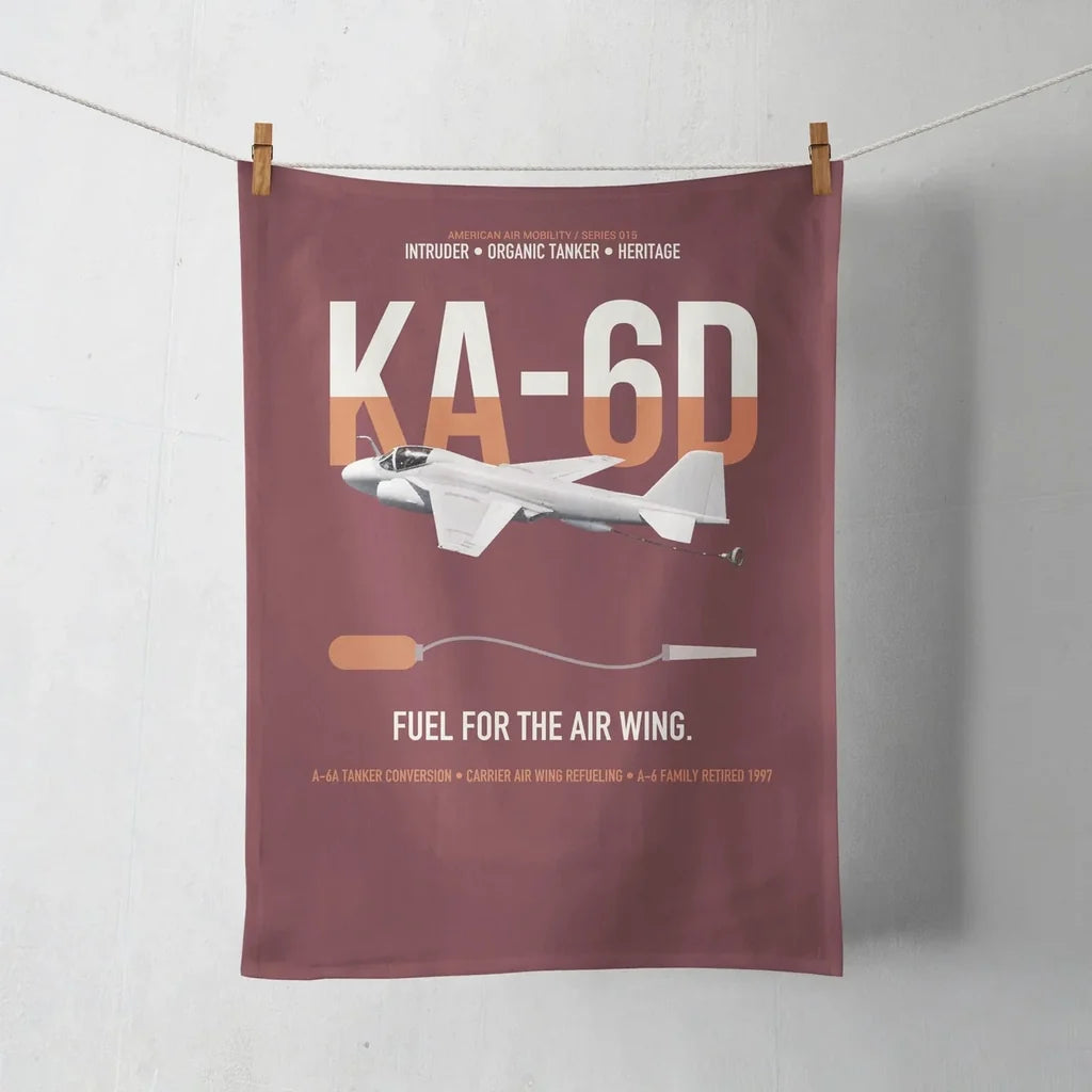 KA-6D Intruder design on dark red towel