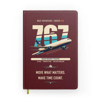 Thumbnail for Boeing 767-300F design on dark red notebook