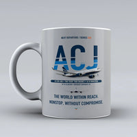 Thumbnail for ACJ330neo Mug design on light gray airbus