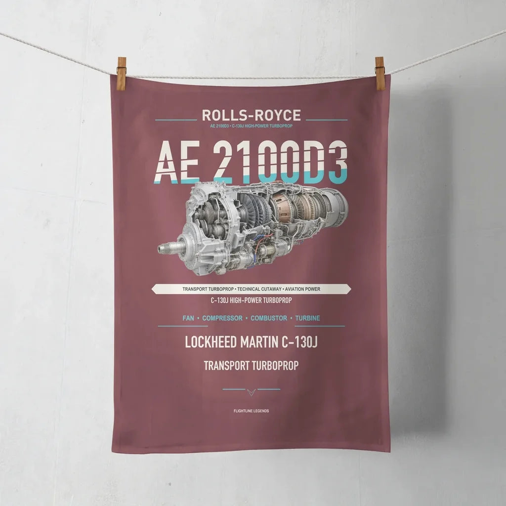 AE 2100D3 design on dark red towel