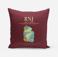 Thumbnail for Yoron Airport (RNJ) design on dark red pillow
