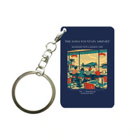 Thumbnail for VINTAGE G4247 - The Soda Fountain Airport - Designed Key Chain design on navyblue