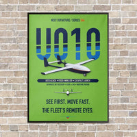 Thumbnail for Airbus U010 Aliaca Fixed-wing vertical canvas print - framed - light green background