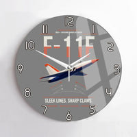 Thumbnail for F-11F Tiger design on gray no frame wall clock