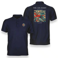 Thumbnail for VINTAGE G4025 - The Air Derby - Double-Side Polo T-Shirt design on navyblue