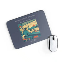 Thumbnail for VINTAGE G4457 - The Test Pilot's Breakfast - Designed Mouse Pads design on navyblue rectangle