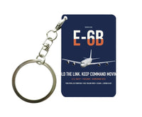 Thumbnail for E-6B Mercury design on navy blue designed key chain, double-side print