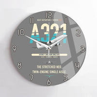 Thumbnail for Airbus A321neo design on gray no frame wall clock