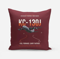 Thumbnail for KC-130J SUPER HERCULES design on dark red pillow