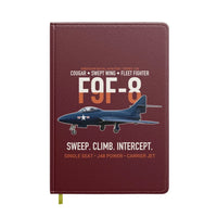 Thumbnail for F9F-8 Cougar Swept Wing Carrier Fighter design on dark red notebook