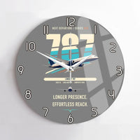 Thumbnail for Boeing 787-10 Dreamliner design on gray no frame wall clock