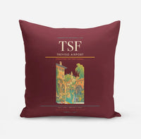 Thumbnail for Treviso Airport (TSF) design on dark red pillow