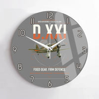 Thumbnail for Fokker D.XXI — Dutch LVA aircraft 221 design on gray no frame wall clock