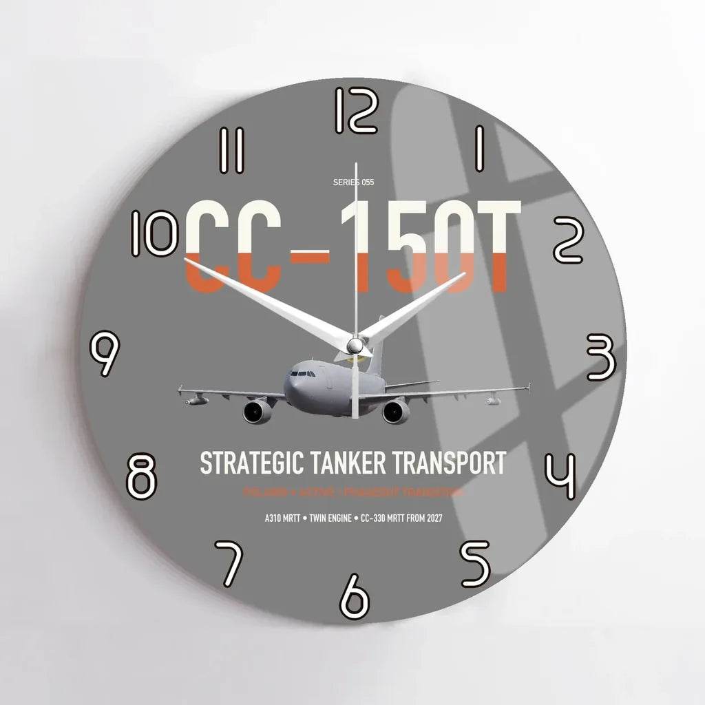 Airbus CC-150T Polaris design on gray no frame wall clock