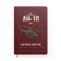Thumbnail for Bell AH-1G Cobra design on dark red notebook