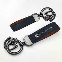 Thumbnail for CommuteAir Horseshoe Buckle key chain in black