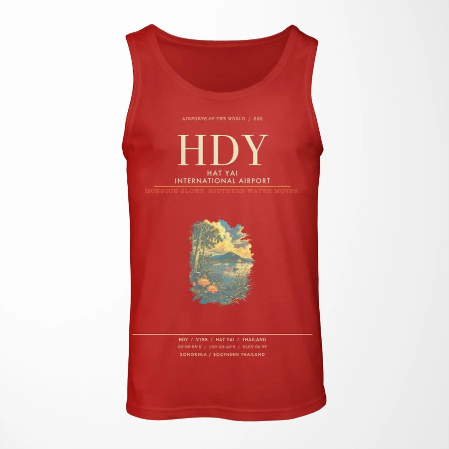 Hat Yai International Airport HDY Tank Top - Red
