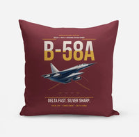 Thumbnail for B-58A Hustler design on dark red pillow