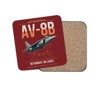 Thumbnail for AV-8B Harrier II design on dark red 1 piece coaster