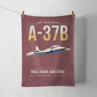 Thumbnail for A-37B Dragonfly design on dark red towel