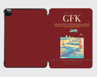 Thumbnail for Grand Forks International Airport (GFK) design on dark red ipad tablet case