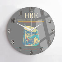 Thumbnail for Borg El Arab Airport (HBE) design on gray no frame wall clock