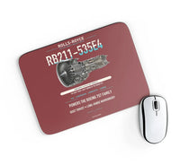 Thumbnail for RB211-535E4 design on dark red rectangle mouse pad