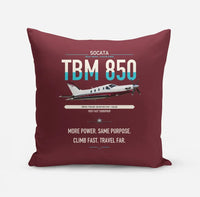Thumbnail for Socata TBM 850 design on dark red pillow