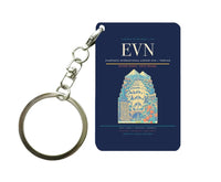 Thumbnail for Zvartnots International Airport EVN — Yerevan Key Chain design on navy blue key chain