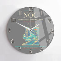Thumbnail for Ireland West Airport Knock (NOC) design on gray no frame wall clock