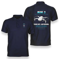 Thumbnail for DJI Mini 2 design on navy blue polo