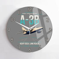 Thumbnail for A-3B Skywarrior design on gray no frame wall clock