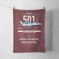 Thumbnail for Cessna 501 Citation I SP design on dark red towel