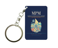 Thumbnail for Maputo International Airport MPM Key Chain design on navy blue key chain