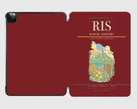 Thumbnail for Rishiri Airport (RIS) design on dark red ipad tablet case