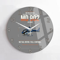 Thumbnail for MD Helicopters MD 902 Explorer design on gray no frame wall clock