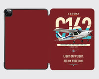 Thumbnail for Cessna 162 Skycatcher design on dark red ipad tablet case