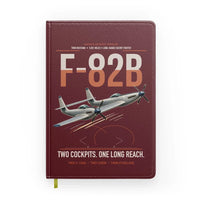 Thumbnail for F-82B Twin Mustang design on dark red notebook