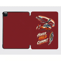 Thumbnail for Hover Hold Commit design on dark red ipad tablet case