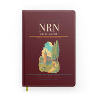 Thumbnail for Weeze Airport (NRN) design on dark red notebook