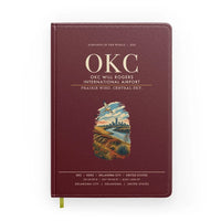 Thumbnail for OKC Will Rogers International Airport (OKC) design on dark red notebook
