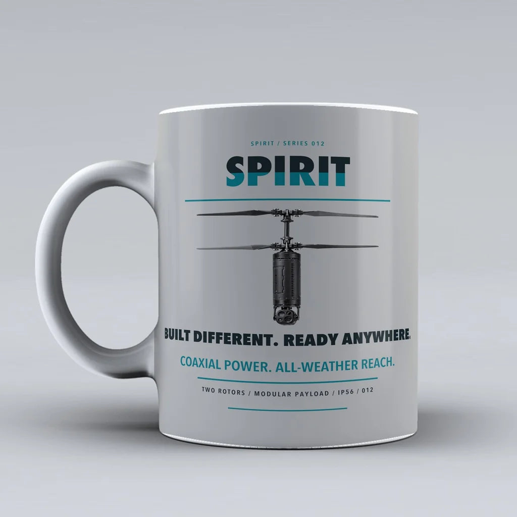 AeroSystems Spirit Mug design on light gray ascent
