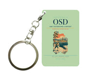 Thumbnail for Are Ostersund Airport (OSD) design on light green key chain