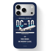Thumbnail for McDonnell Douglas DC-10 design on navy blue magsafe iphone case, for iPhone 17 Pro