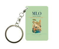 Thumbnail for Milos Airport (MLO) design on light green key chain