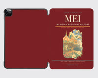 Thumbnail for Meridian Regional Airport (MEI) design on dark red ipad tablet case