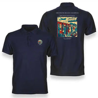 Thumbnail for VINTAGE G4382 - The Phone Booth Goodbyes - Double-Side Polo T-Shirt design on navyblue