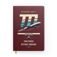 Thumbnail for Boeing 777-300ER design on dark red notebook