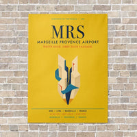Thumbnail for Marseille Provence Airport MRS vertical canvas print - no frame - yellow background
