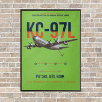 Thumbnail for KC-97L STRATOFREIGHTER vertical canvas print - framed - light green background